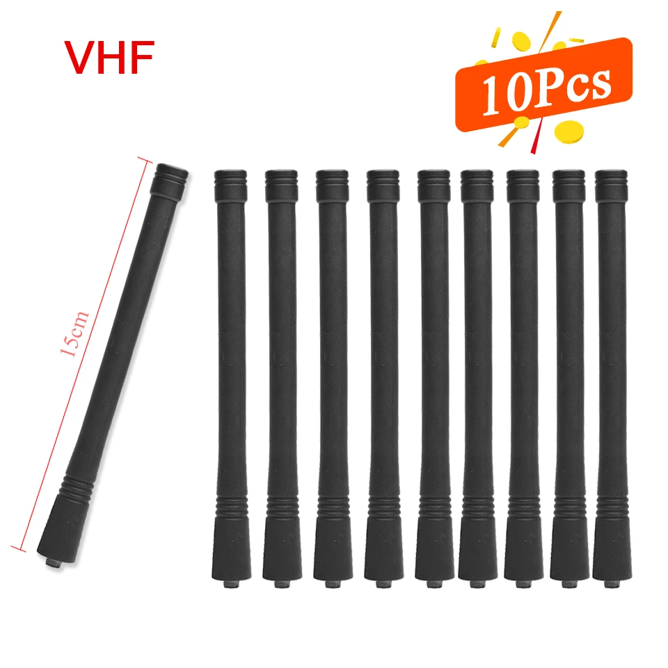 10PCS/LOT VHF 136-174Mhz Antenna for Walkie Talkie Motorola PRO5150 PRO7150 EP350 EP450 GP68 GP88 GP328 GP338 etc Two way Radio