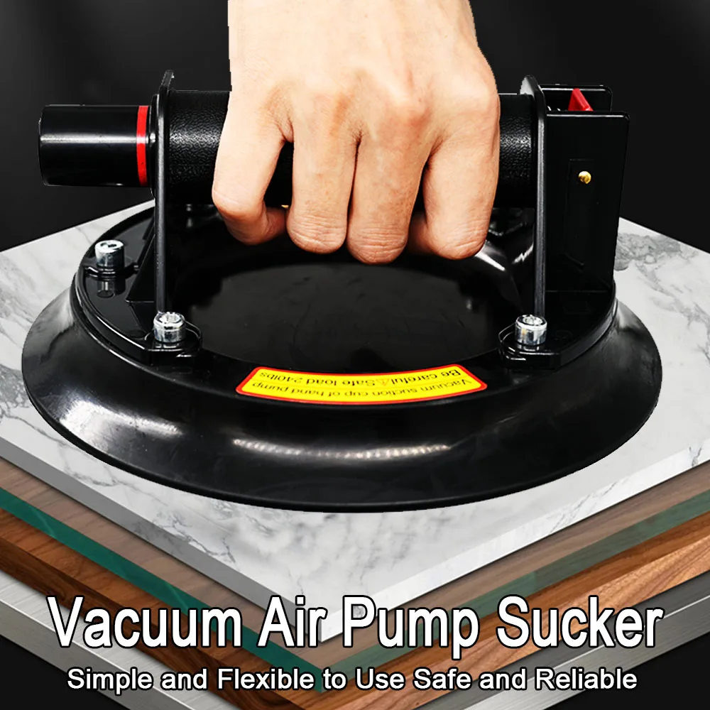 8 Inch Vacuum Suction Cup Maximum 250kg Air Pump Vacuum Suction Cups Powerful Heavy-Duty Strong Hand Pump Sucker Lifted