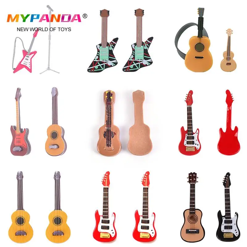 

1:12 Dollhouse Miniature Music Electric Guitar Music Instrument Accessories Dollhouse Miniaturefor Kids Musical Toy House Decor