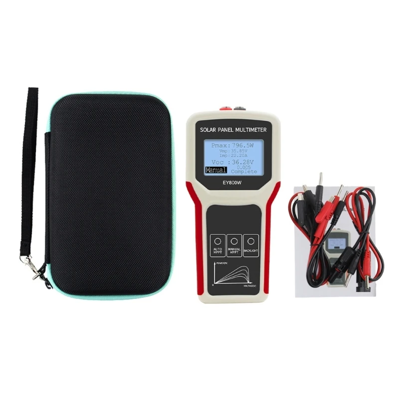 

LCD Display Solar Panel Multimeter 800W Photovoltaic Tester Current UtilityTool for Solar PVTesting MPPT Tools R7UA