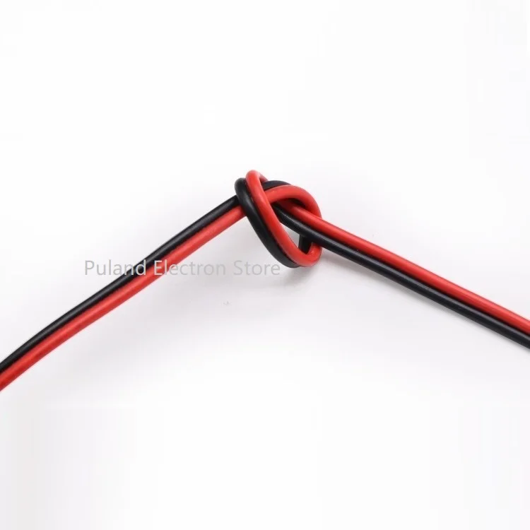 Фото 5 м/10 м UL2468 черный красный 2 контакта ПВХ провод 30AWG ~ 16AWG изолированный двойной сердечник лампа медная линия монитор удлинение кабеля питания №4