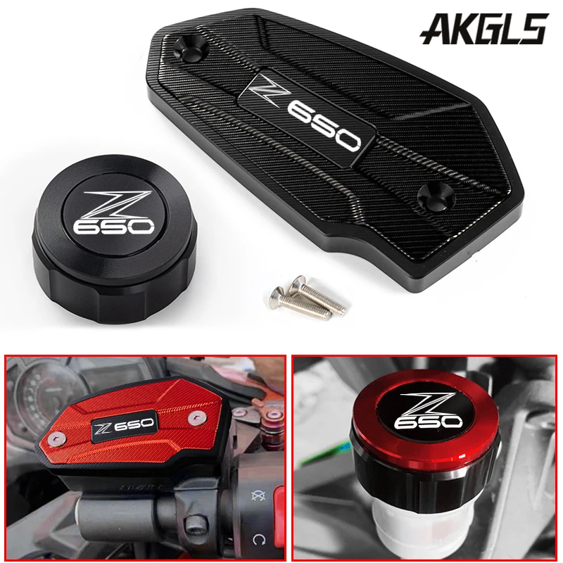 

For Kawasaki Z650 z 650 2017-2021 2022 2023 Front and rear brake fluid tank cover Oil tank cover High quality CNC accessories