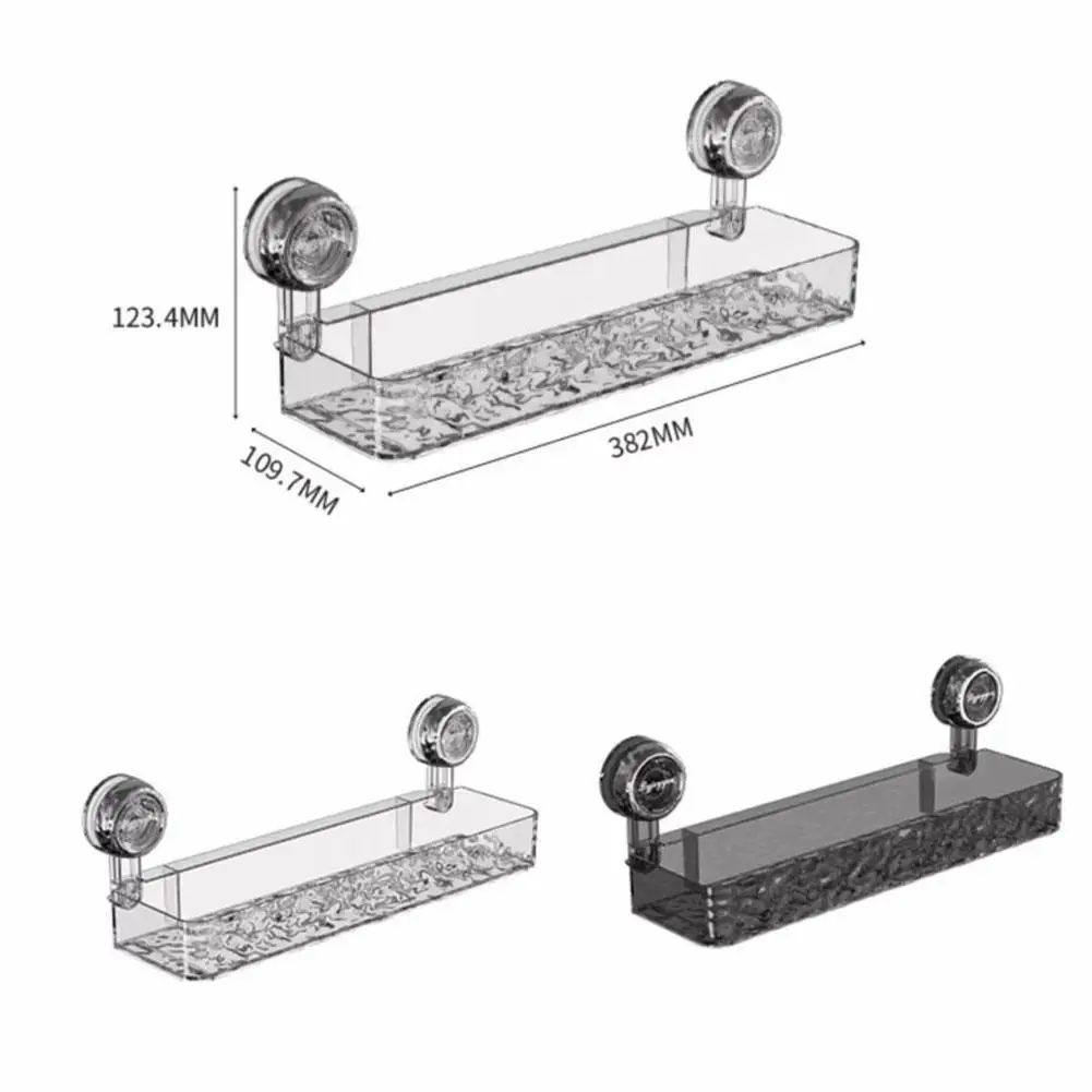 Bathroom Shelf Suction Cup Wall Mount Corner Storage Shelves Shampoo Holder Cosmetic Rack Shower Drain Basket Bathroom Organizer 6