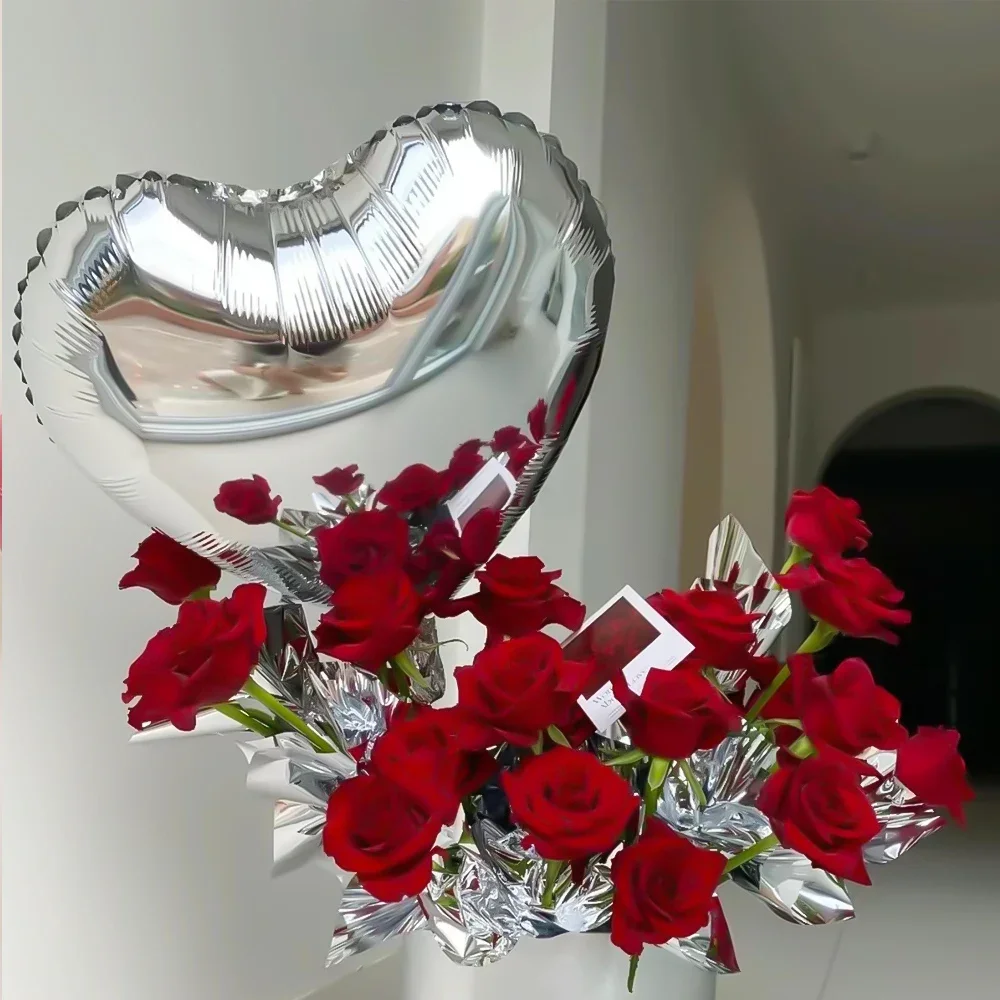 10/1 Stuks Multicolor Hartvormige Folie Ballonnen 18 Inch Rood Goud Liefde Aluminium Film Ballonnen Bruiloft Valentijn Feest Decoraties