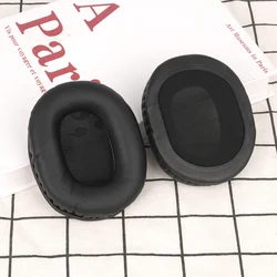 Premium Leather Ear Pads Replacement for Headphones - Comfortable Sponge Foam Upgrade (Protein Black)