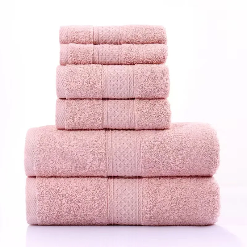 Bath Towel Set 2 Large Bath Towels 2 Hand Towels 2 Washcloths Cotton