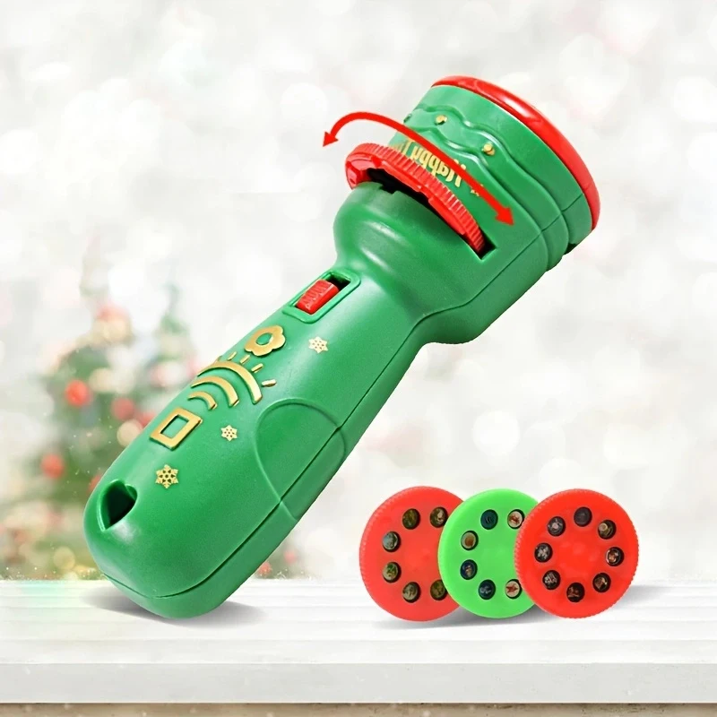 Flashlight Christmas Projector 21 Patterns Santa Claus Christmas Tree Children Toys