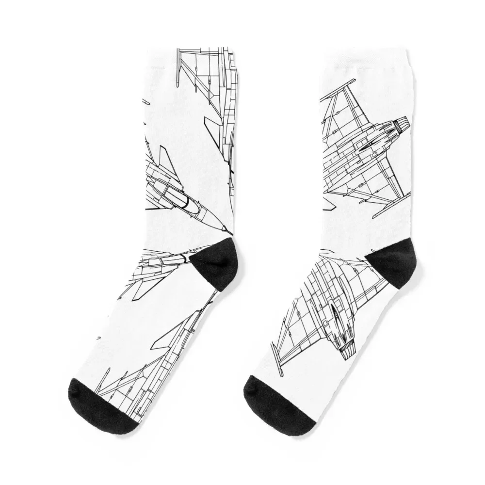 

Fighter Jet Plane Pinwheel - Black Socks floor cartoon Socks For Man Women's