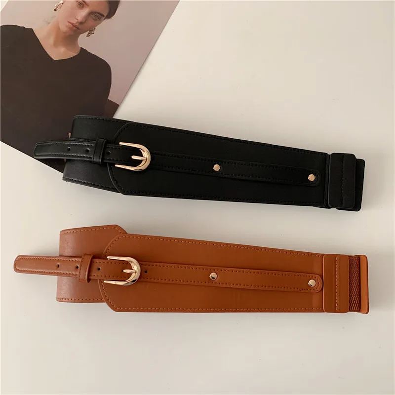 Leather Belts For Women High Quality Adjustable Pu Leather Long Waistband Female Vintage Waist Wide Coat Corset Belt Cummerbunds - 5