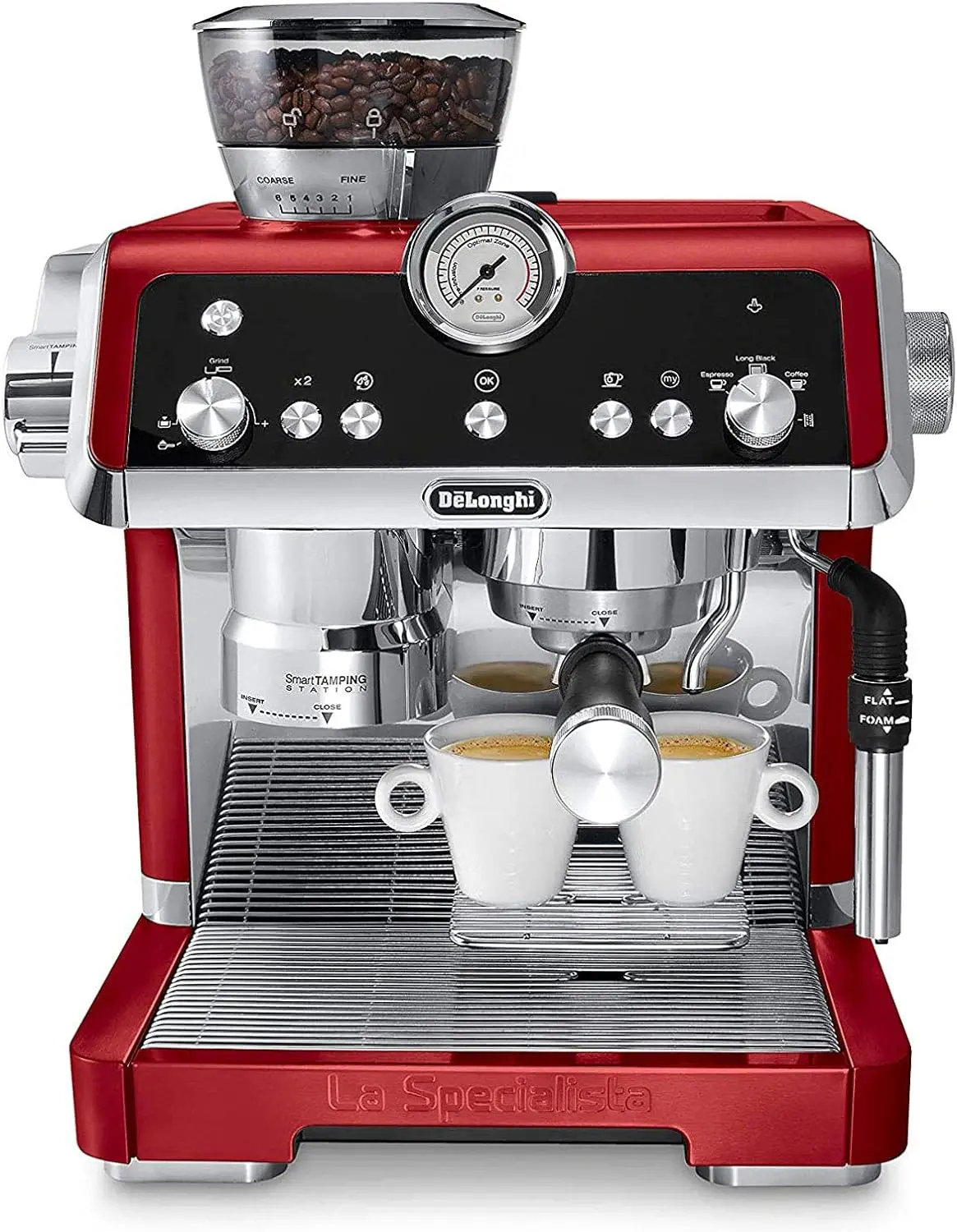 

De'Longhi EC9335R La Specialista Espresso Machine with Sensor Grinder, Dual Heating System, Advanced Latte System