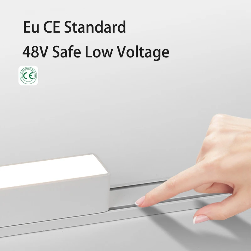 6MM Ultra Thin Magnetic Track Light Flexible DC48V Smart Tuya Zigbee System Black White Slim Ceilling Surface Mounted Home 2