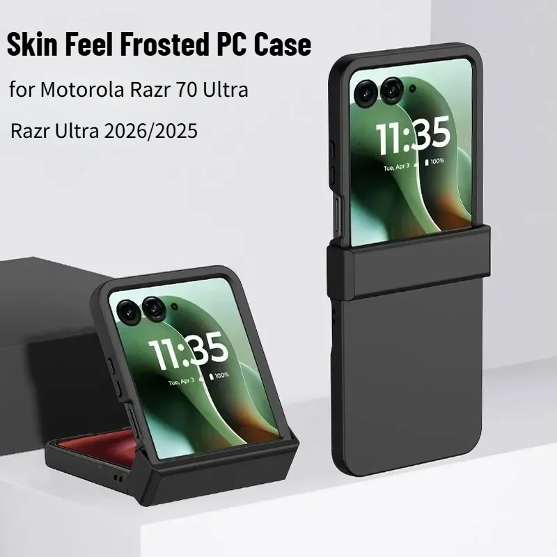 Vibrant Skin Feel Hard Phone Case with Hinge Protection
