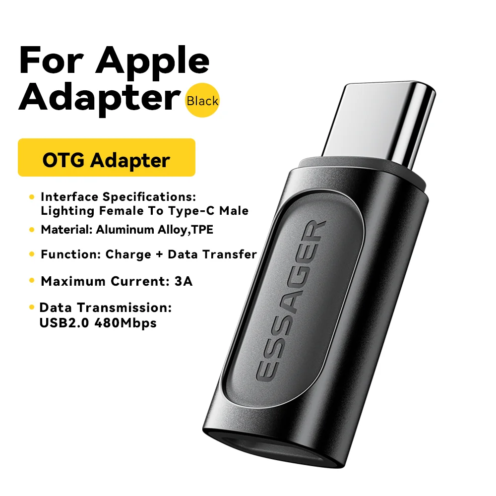 Essager 20W PD Fast Charging OTG Adapter with USB-C to Lightning Converter