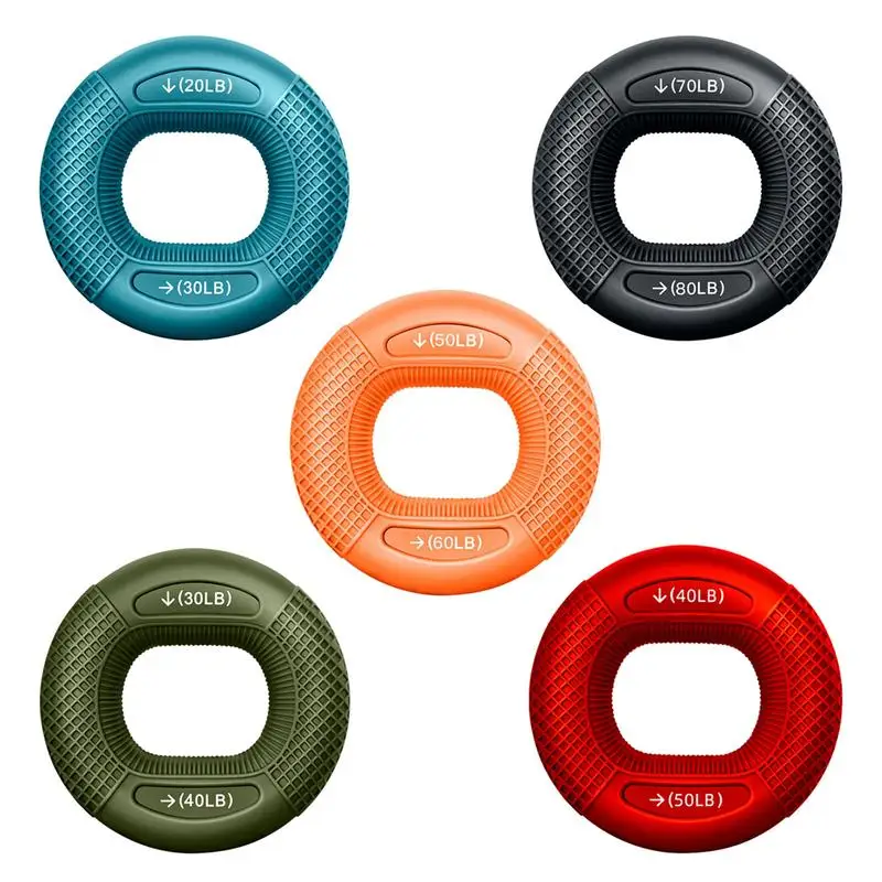 Silicone Finger Gripper Ring Hand Muscle Strengthener Ring Wrist Finger Trainer Exercise Carpal Expander Workout Fitness Equipt