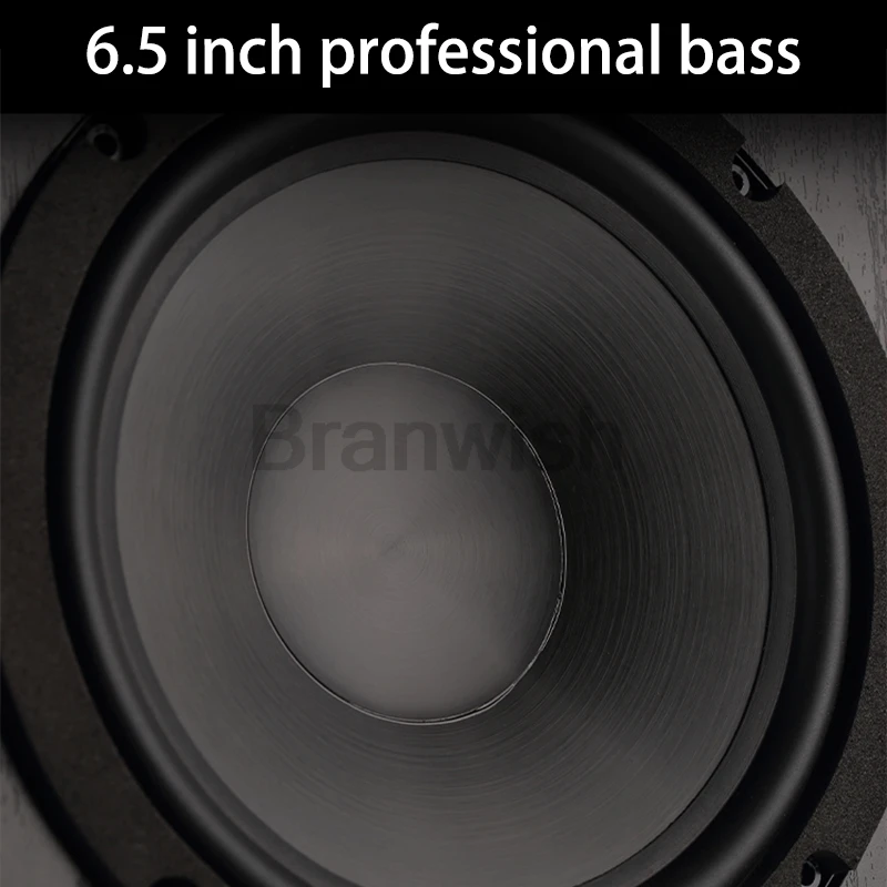 6.5 Inch 100W*2 Subwoofer Power Speaker Passive Bookshelf Speaker Two-Way Surround Sound Desktop HiFi Sound Box
