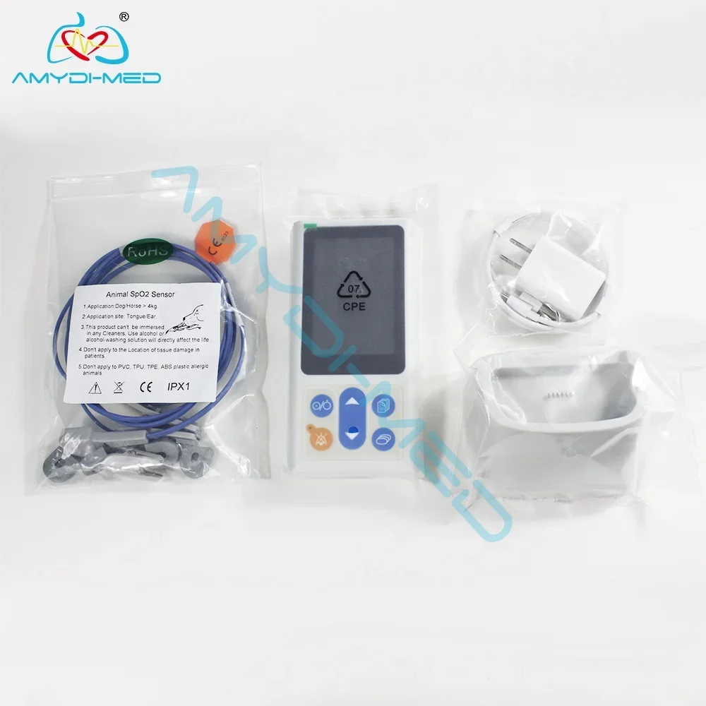 Amydi-med Family Healthcare Handheld Digital Oximetro Oxi Meter Oximete Spo2 LCD Smart Tongue Clip and Ear Clip Pulse Oximeters