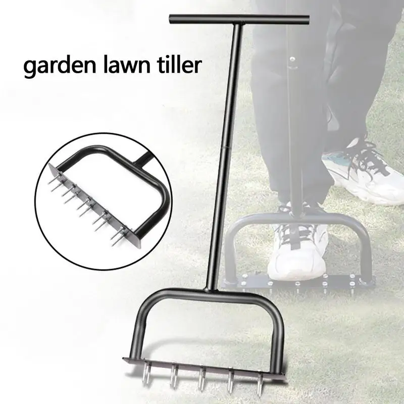 Manual Lawn Aerator Standing Garden Soil Intake Tool Practical Ground Loosening Agricultural Tool for Most Grass and Soil