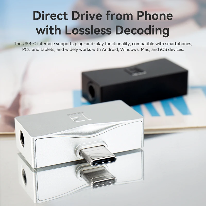 KBEAR Luma TC06 타입 C - 3.5MM/4.4MM 휴대용 미니 IEM DAC KT02H20 칩 HiFi 오디오 디코더 최신 인이어 모니터 앰프