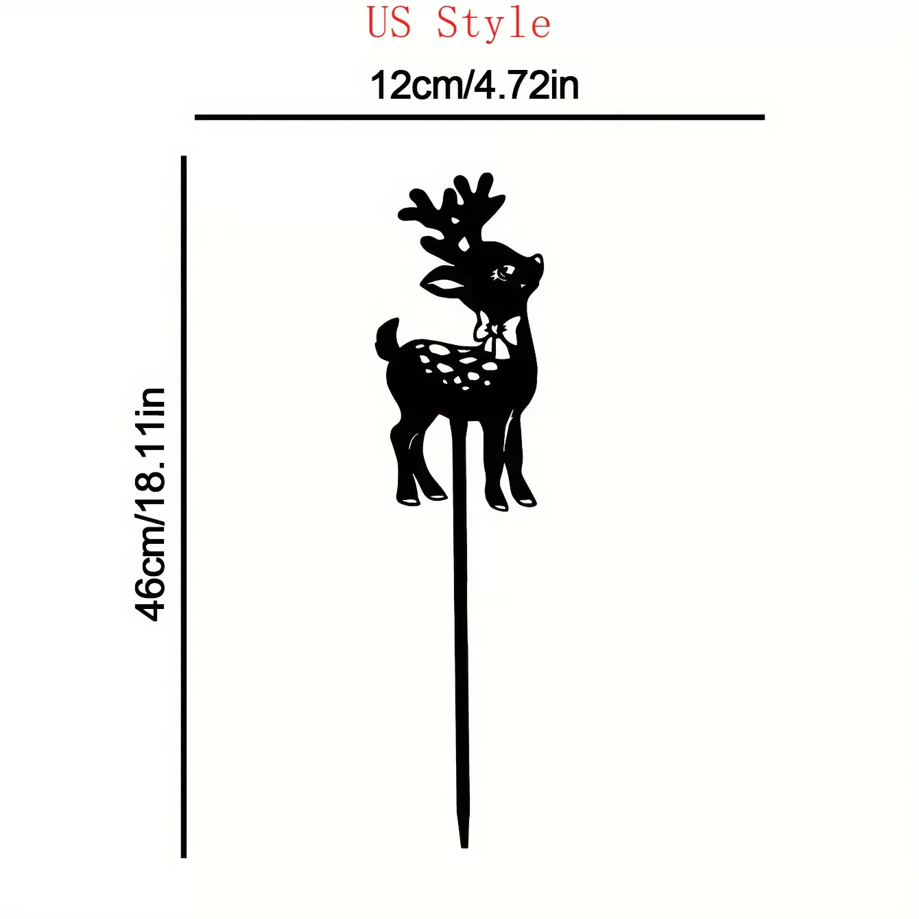 

Christmas Beautiful Elk Garden Stake Iron Art Silhouette Courtyard Garden Decoration Academy Outside Decoration Ground Insertion