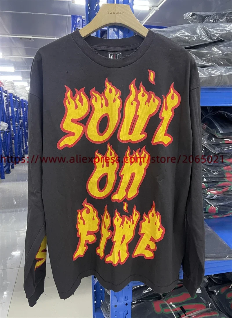 Washed 25ss LS TEE/LOVE Saint Colorful Logo Long Sleeve T