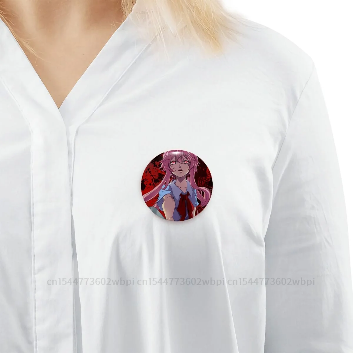 Angry Gasai Yuno Badge Future Diary Mirai Nikki Metal Brooch Soft Button  Pin Lover Creative Gift Collar Decor Customizable - Brooches - AliExpress