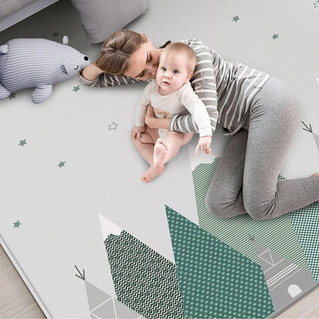 200*180cm Thick Baby Play Mat Decor Home Foldable Child Crawling Waterproof Mat Double-sided design Kids Games Rug picnic Mat 1
