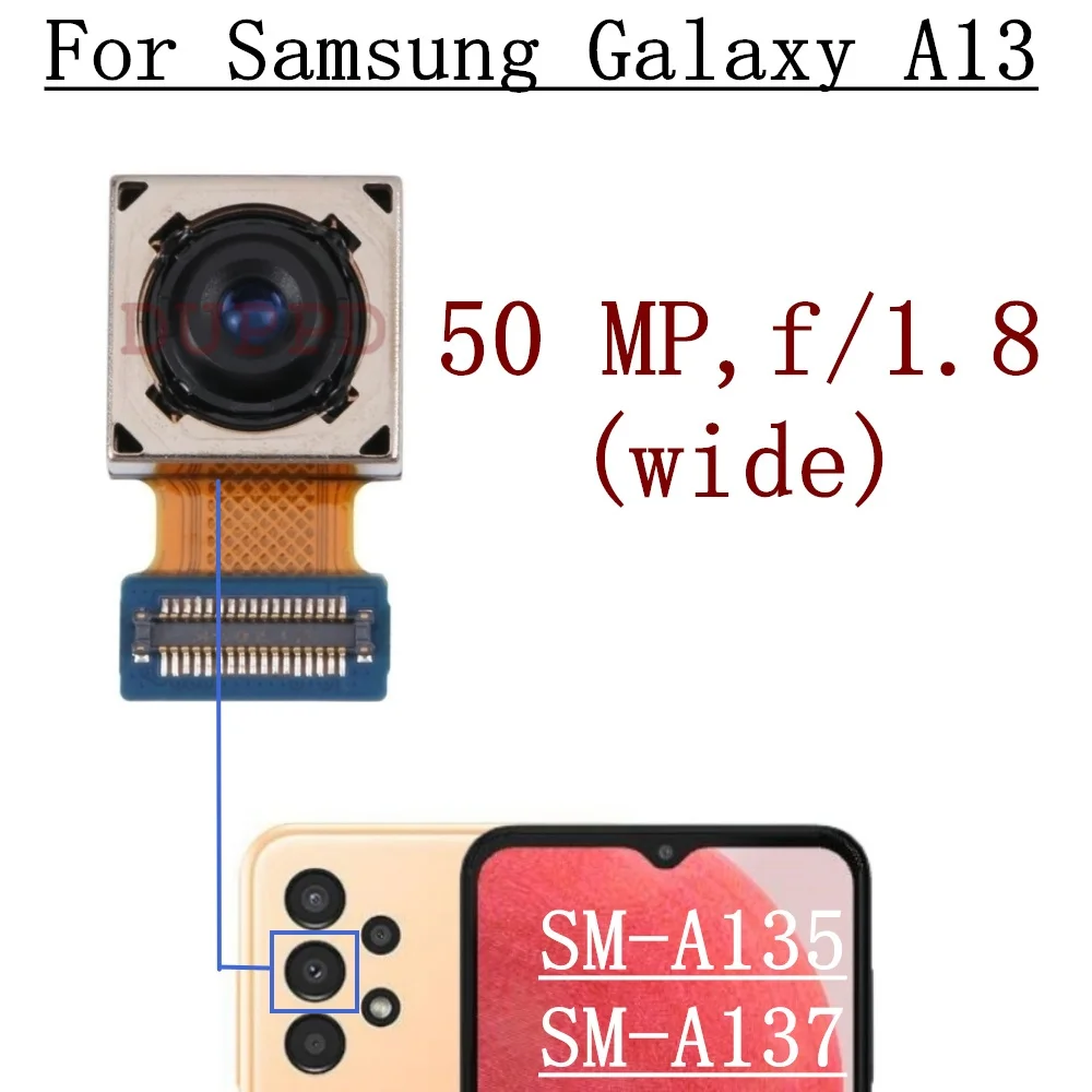 Front Facing Selfie Back Main Macro Depth Ultrawide Camera For Samsung Galaxy A13 4G A13s A135 A137 Flex Cable