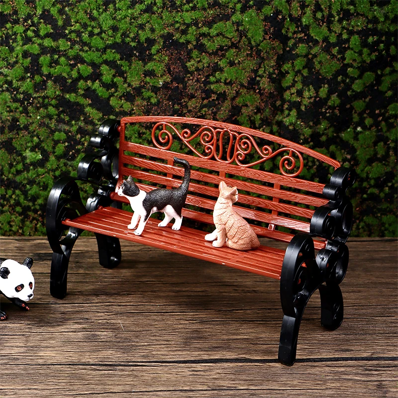 

1:6 миниатюрная скамейка для кукольного домика, откидное кресло, мини двойное кресло, модель, садовый декор, игрушка, аксессуары для кукольного домика