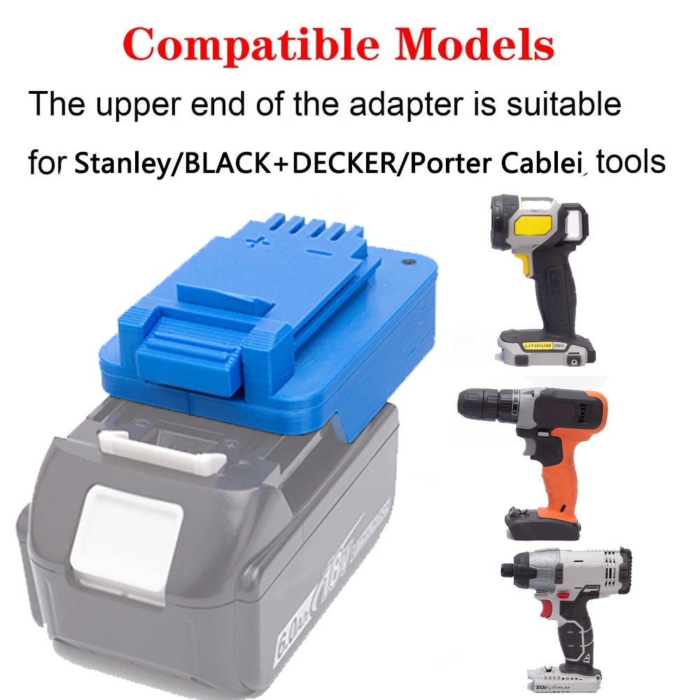 MT18BPS For BLACK+DECKER/Stanley/Porter Cablei 20V Drill Tools Compatible with Makita 18V BL Li-ion Battery Adapter Converter