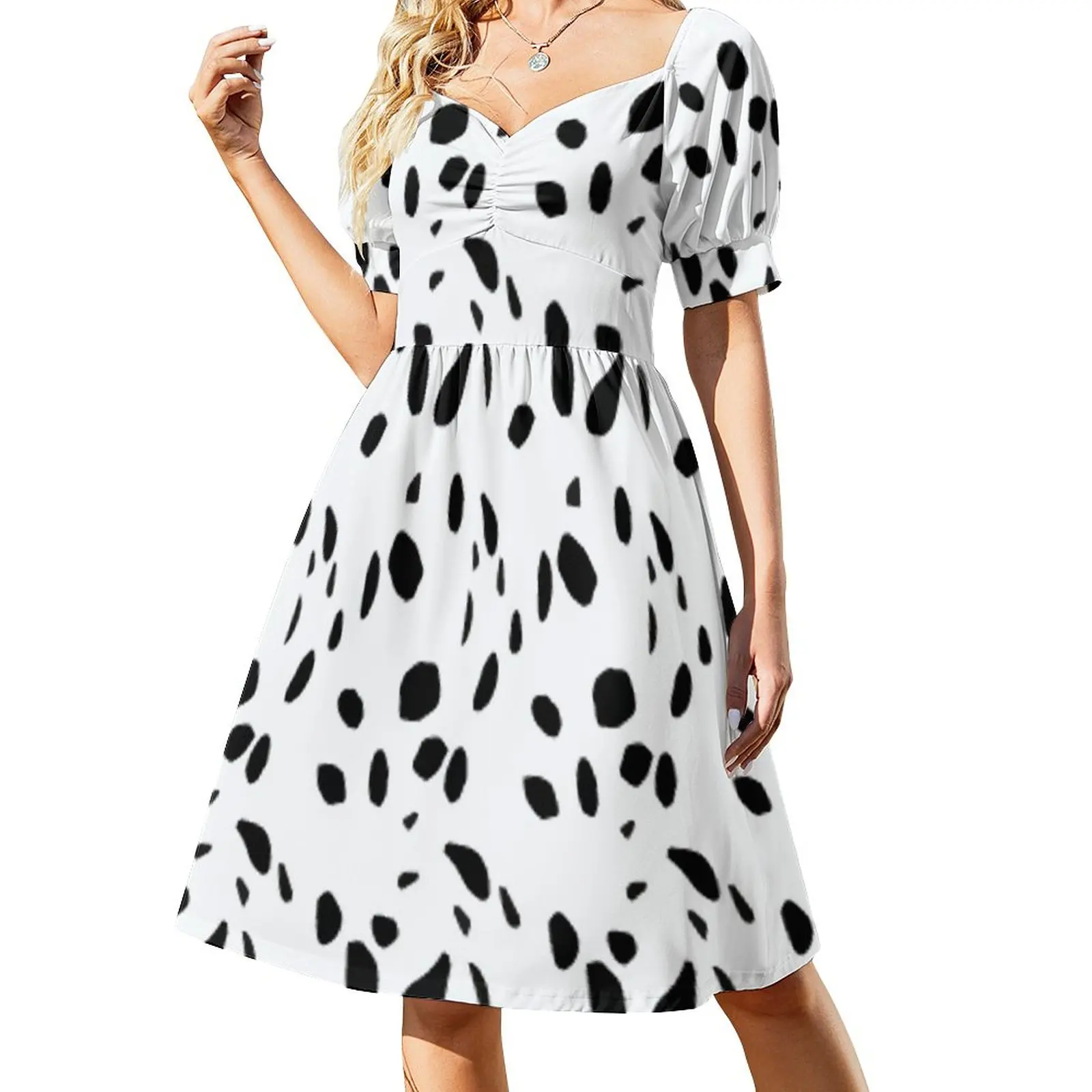Dalmatian Print Sleeveless Dress ceremony dresses prom dresses 2023 chic and elegant woman dress chic and elegant evening dress