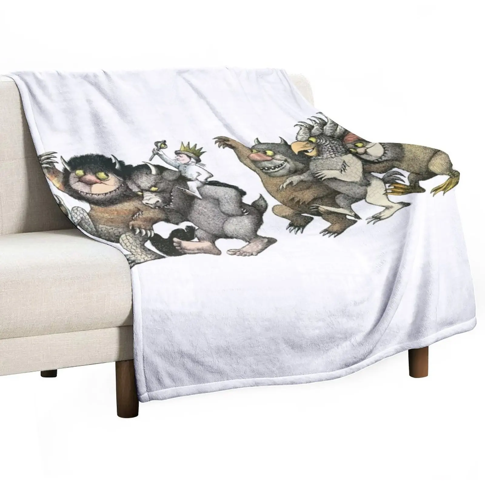 

Wild Things Romp Graphic Throw Blanket Softest Blanket Decorative Sofa Blankets fluffy blanket