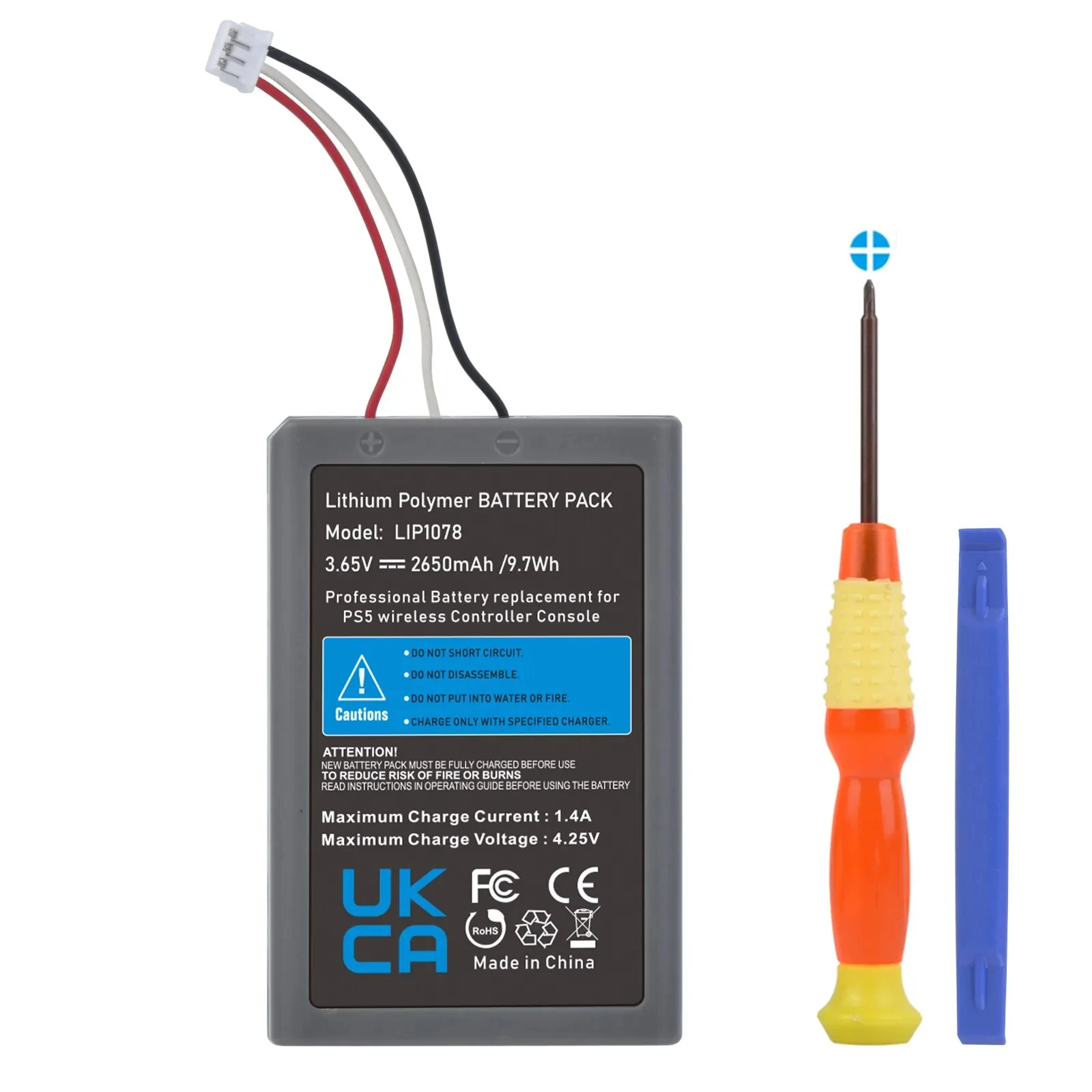 Batteria Al Litio Ps5 Da 2650Mah Per Controller Sony Ps5 Controller Di Gioco Dualsense Accessori Lip1708