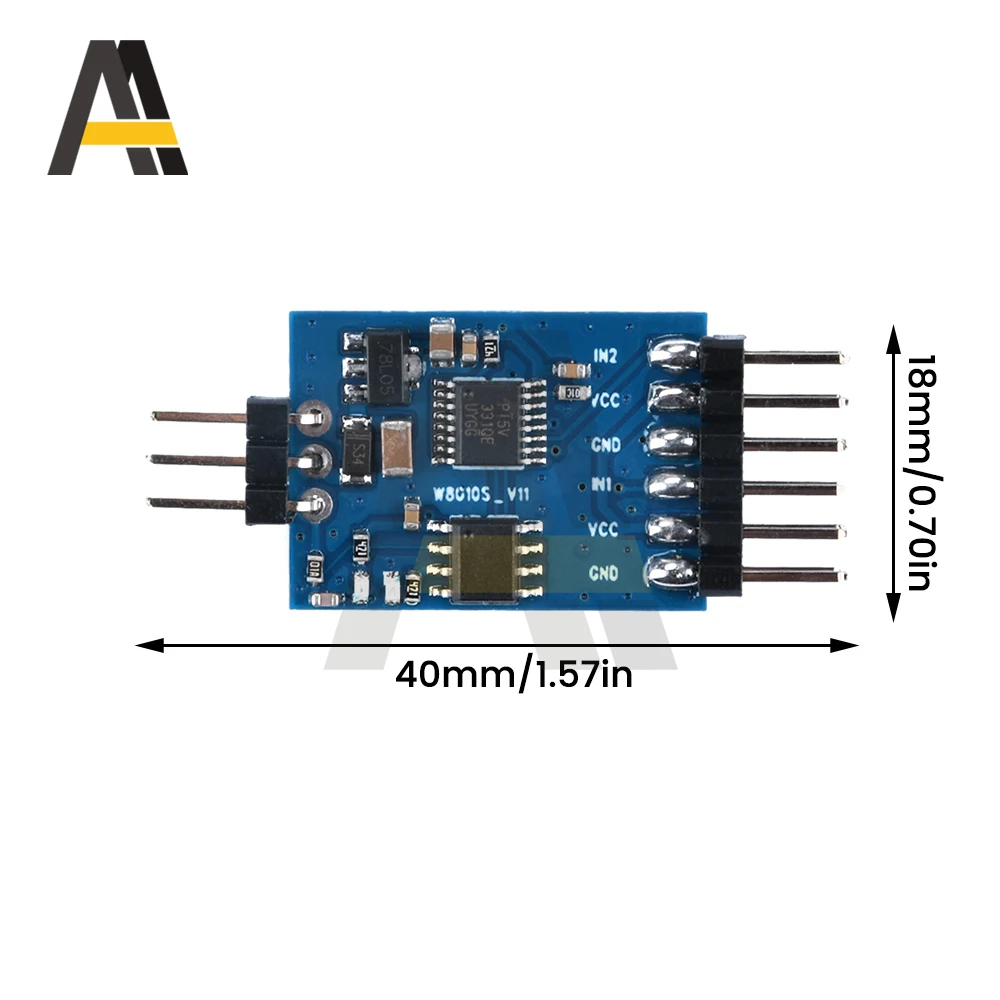 Vue rapprochée du module commutation vidéo 3 canaux PWM pour drone FPV, composants électroniques