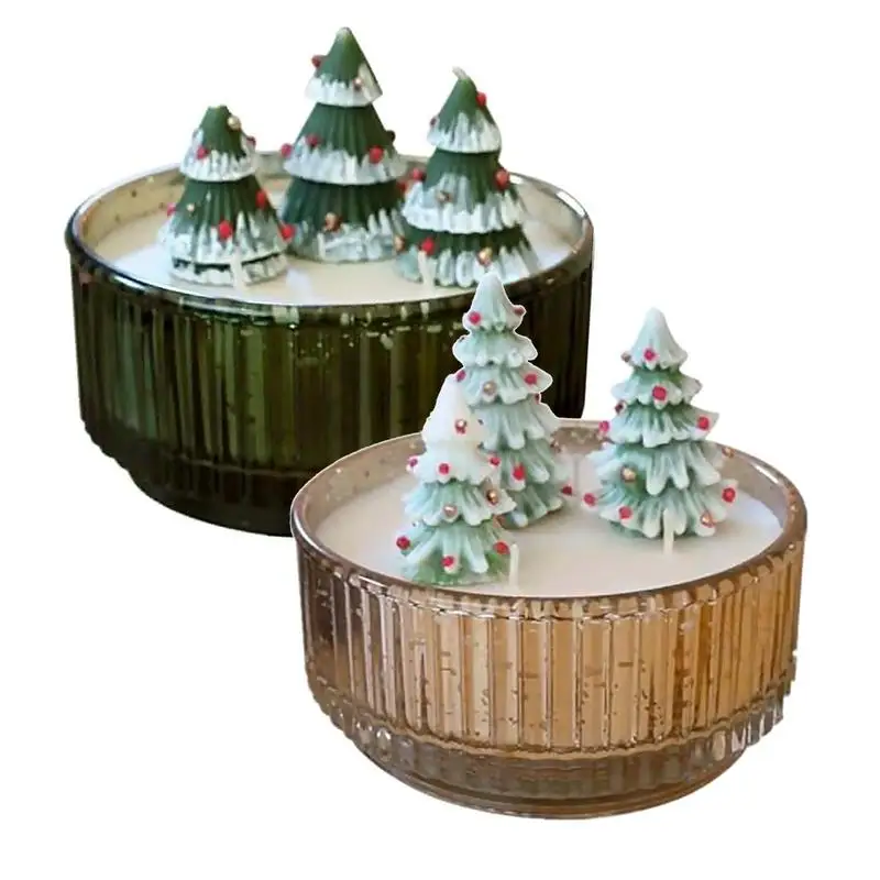 

Christmas Tree Shape Candles Realistic Tree Shaped Candle Christmas Decoration Candles Portable Forest Christmas Tree Candle