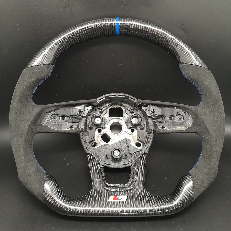 

For Audi A5 A4 A3 2017 2018 2019 2020 2021 2022 100% Real Carbon Fiber Steering Wheel