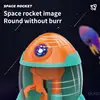Baby Mini Ball Catcher Space Rocket Shape Without Burrs Plastic No Power Supply Children Toys Candy Clamping Machine Creative 1