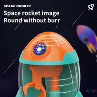 Baby Mini Ball Catcher Space Rocket Shape Without Burrs Plastic No Power Supply Children Toys Candy Clamping Machine Creative 1