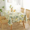 1x Lemon Pattern PVC Tablecloth Home Waterproof Oil Resistant Washable Dustproof Rectangular Tablecloth Kitchen Table Decoration 2