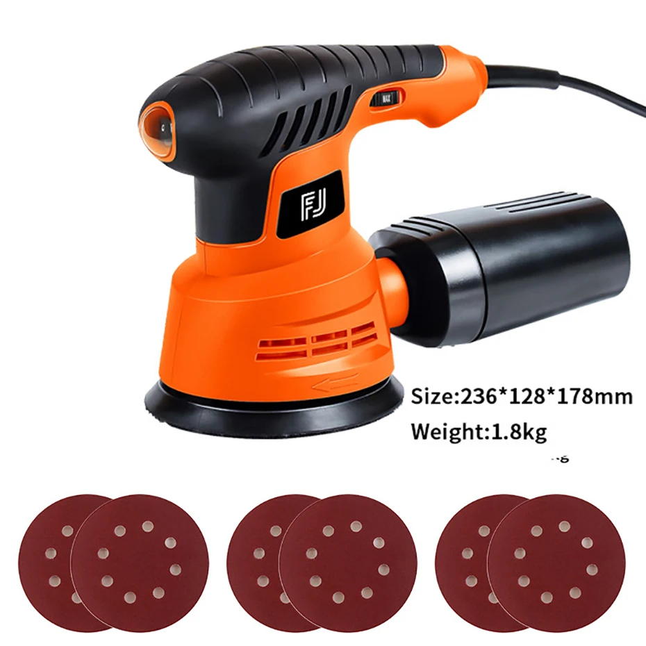 Electric Random Orbital Sander 110V 220V 270W Sand Grinder Multi-function Woodwo
