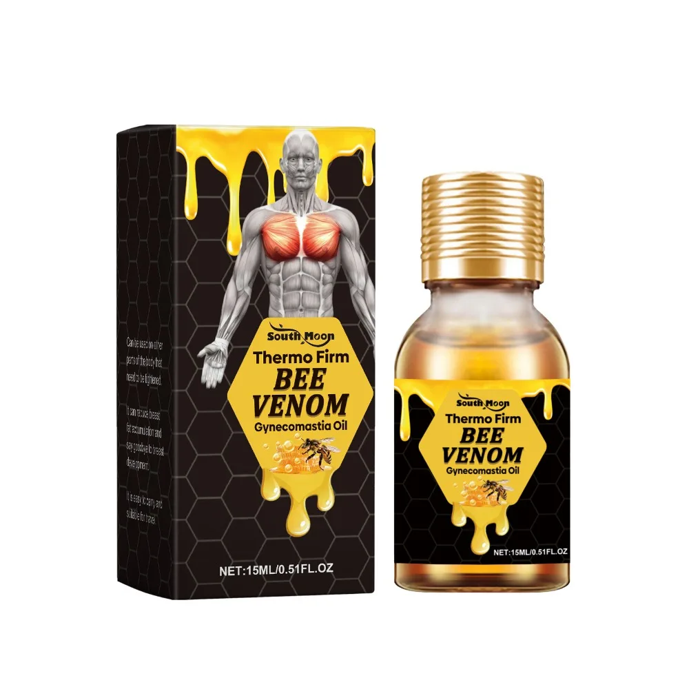 Gift Massage Bee Gynecomastia Heating Oil Tighten Serum Breast Enlargement Oil Breast Shaping 15ml Men Bee Men