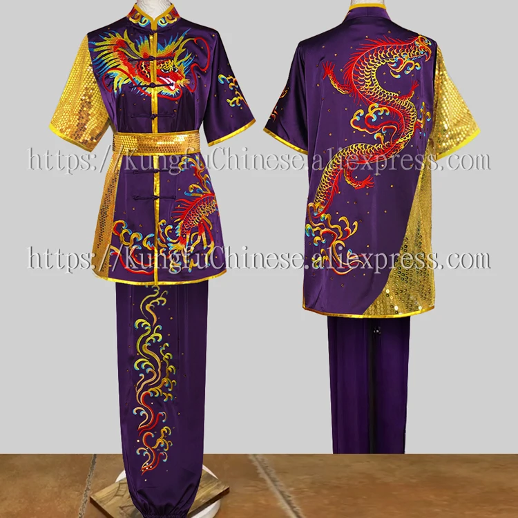 4 Color Loose Dragon Clothes Chinese Wushu fashion Uniform clothing Suit child 
