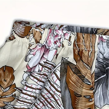 سراويل كاجوال فضفاضة ومتعددة الاستخدامات للنساء ، سراويل نوم واسعة الساق ، سراويل فانوس أوراق المشمش ، الصيف 4