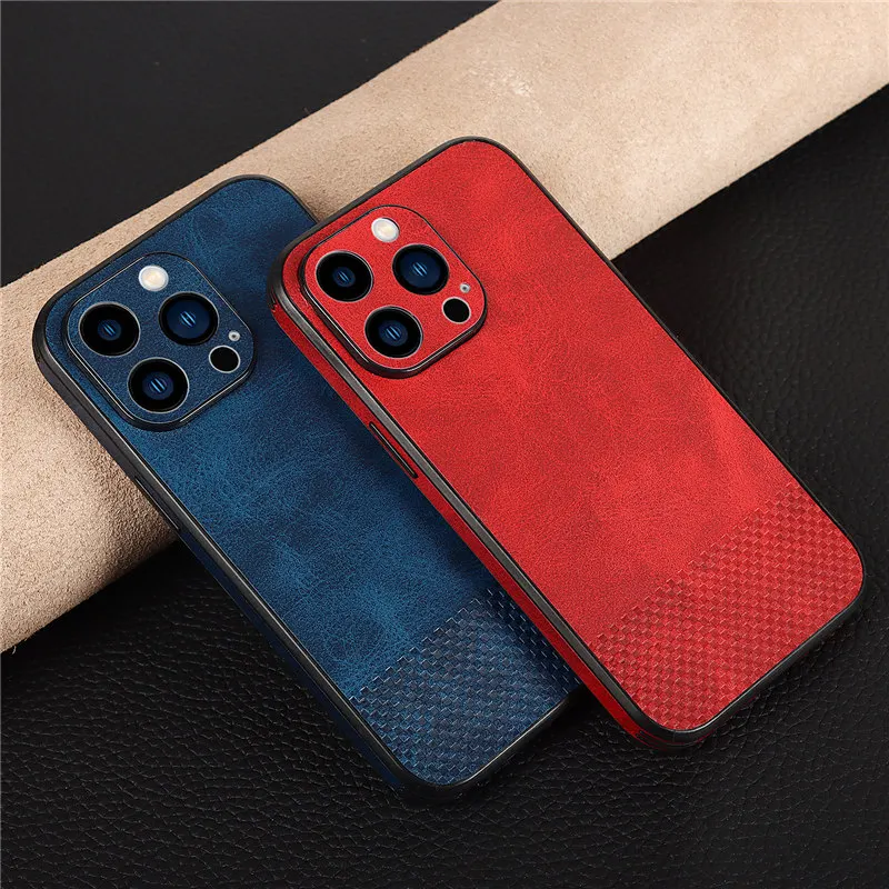 יוקרה עור פרה אמיתי עור טלפון מקרה עבור iphone 13 פרו מקסימום 12 11Pro Max XR XS מקסימום 7 8 בתוספת עמיד הלם כיסוי מלא מגן best iphone 11 Pro Max case