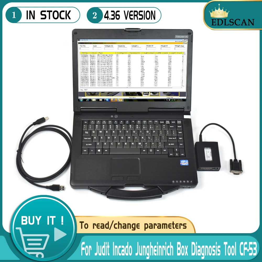 

CF 53 Laptop for JUDIT 4 Jungheinrich Judit box Incado Auto Forklift Diagnosis Cable JUDIT Parts Catalog Judit ET and Judit SH