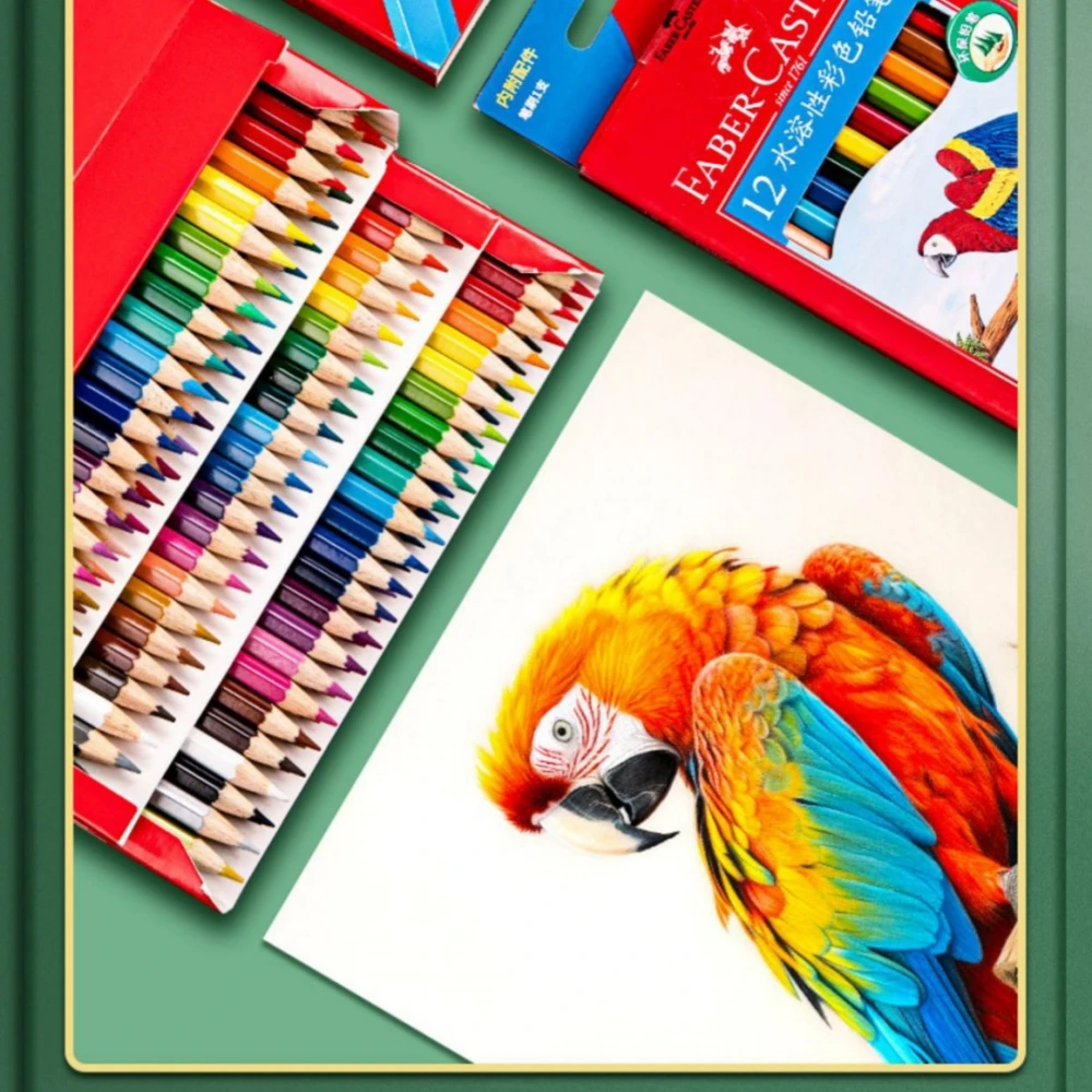 Faber Castell 24/36/48/60/72 Watercolour Colored Pencils Water Soluable Color Pencil for Art Painting Drawing Sketching Supplies 4