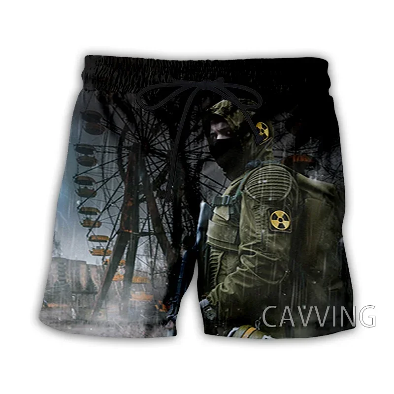 CAVVING 3D Printed  Stalker Game   Summer Beach Shorts Streetwear Quick Dry Casual Shorts Sweat Shorts for Women/men 4