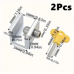 Sliding Sash Stopper and Security Lock (2pcs One Hole)