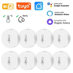 Tuya Smart Zigbee Temperature And Humidity Sensor Indoor Thermometer Monitor For Home Work With Alexa Google Home Assistant
