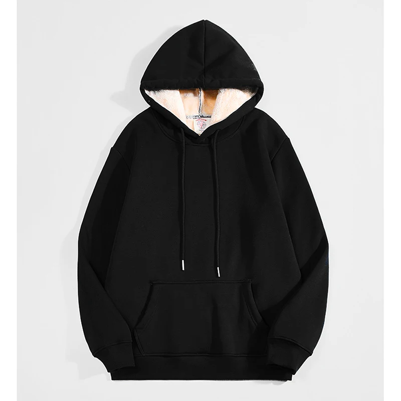 Winter Korean Style Hoodie Hooded Fleece Hoodies Harajuku Men Women Thick Pullovers Thicken Warm Sweater