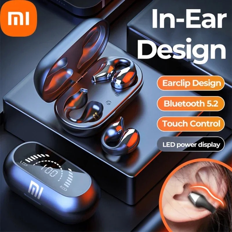 

Беспроводные наушники Xiaomi Earhook Bluetooth 5,3, наушники-вкладыши с костной проводимостью, наушники со светодиодным дисплеем уровня мощности с микрофонами